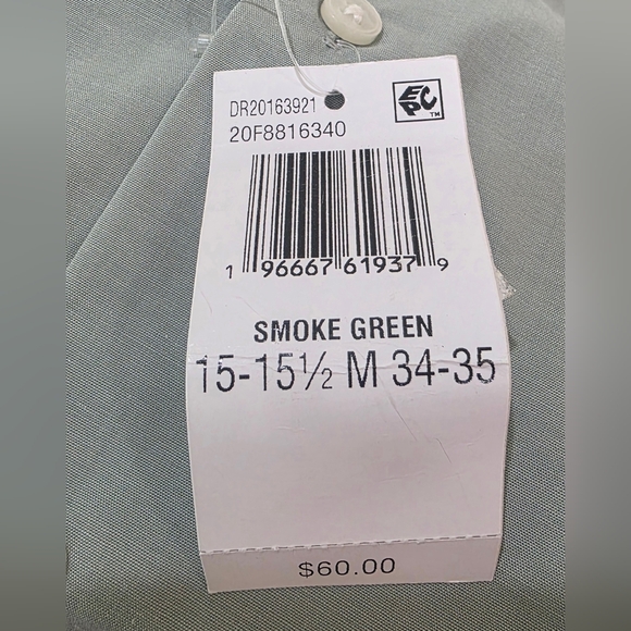 $60 Van Heusen Mens Classic Regular-Fit Stain Shield Stretch Shirt - Picture 5 of 7